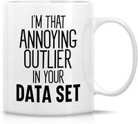 Data Scientist Mug - “Data Modeling/Dataset/Outlier” | 11 Oz Novelty Ceramic Drinking Cup | Birthday/Graduation Gift for Data Analysts/Statisticians/Ai Professionals (Men/Women)