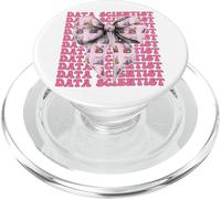 Data Scientist Science Graph Girl Coquette Bow Pink PopSockets PopGrip for MagSafe