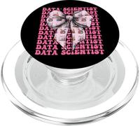 Data Scientist Science Graph Girl Coquette Bow Pink PopSockets PopGrip for MagSafe