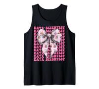 Data Scientist Science Graph Girl Coquette Bow Pink Tank Top