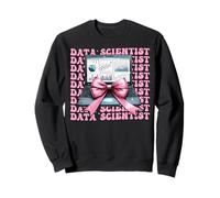 Data Scientist Science Laptop Graph Girl Coquette Bow Pink Sweatshirt