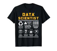 Data Scientist Warning Label Statistics Analytics Humor Value Graphic T-Shirt