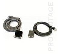 Datalogic CAB-408 RS-232 Pwr Coil 9-Pin Fem serial cable DB-9