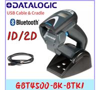 Datalogic Gryphon GBT4500-BK-BTK1 Bluetooth 2D Barcode Scanner w Cradle & Cable
