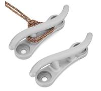 Datanly 2 Pack Cast Aluminum S Dock Cleat 10 Inch Corrosion Resistant Boat Mooring Aluminum S Dock Cleat for Rope Marine Decks Kayak