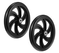 Datanly 2 Pcs Rubber Wheels 7.5 Inch Non Slip Wheelchair Front Wheels Replacement Wheelchair Stroller Wheels Accessories