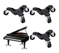 Datanly 3 Pcs Piano Dolly, 6.3" Piano Moving Dolly with Non-Slip Pad, 1000 lbs Load Capacity Wheels Swivel Caster for Concert Hall College Home Musical Instruments Transport Move