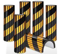 Datanly 6 Pcs Garage Wall Corner Guard Reflective Garage Wall Protector Foam Garage Stoppers for Your Vehicle Parking Bumpers Garage Pole Padding for Garage Parking Lot, Black Yellow
