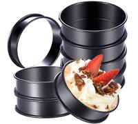 DATANYA 8Pack Crumpet Rings NONSTICK English Muffin Ring 4 Inch - Stainless Steel Double Rolled Tart Rings Upgraded Round Metal Cooking Pastry Ring Molds for Baking