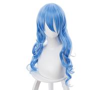 DATE A LIVE Yoshino Cosplay Wigs Role Play 70cm Long Curly Wavy Blue Mix Synthetic Hair Wigs for Adult Heat Resistance Fiber