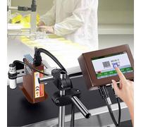 Date Coding Machine, Industrial Inkjet Printer, Batch Coder Automatic Coding Inkjet Code Barcode Quick-Drying Online Batch Coding Printer, Assembly Line Coding Machine for Wire, Carton