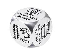 Date Dice - Decision Dice, Date Dice for Couples | Funny Dating Dice, Stainless Steel Decision Dice, Funny Dating Decision Dice, Boyfriend Choice Tool