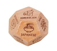 Date Dice for Couples - Food Decision Dice Game Dice | Dating Dice Dinner Dice | Food Decision Dice Game | Wooden Food Dice Game for Annive