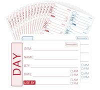 Date Labels for Food - 120 Food Labels Stickers 66 x 45mm Freezer Label Easy Peel Off Use by Date Stickers for Foods Date and Inventory Management