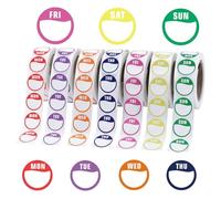 Date Labels for Food, 3500Pcs Week Day Dots Food Labels Stickers for Kitchen Restaurants Catering Outlets