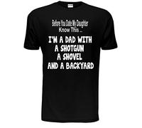 Date My Daughter Dad Rules Funny Mens T-Shirt Birthday Gift Unisex XX-Large Black