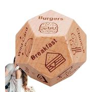 Date Night Dice - Couple’s Decider, 1 Set Timber Choice Cubes For Evening Plans, Wooden Decision Block With Etched Icons, Leisure Gear, Romantic Activity Roller For Dining, Cinema And Walks