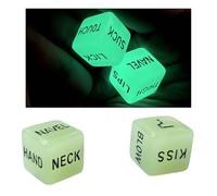 Date Night Dice for Couple, Love Decision Dice for Anniversary&Valentines Her Him,Portable Couple Gifts Ideas Wedding Gifts 2025,Glow in The Dark, Romantic Naughty Dice for Adults Couple (Luminous)