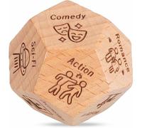Date Night Dice for Couples Food Movie Decision Dice Wooden Dice Game Toy Romantic Gifts for Valentine's Day Anniversary Birthday