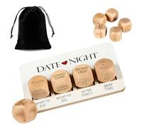 Date Night Dice for Couples Him Her Boyfriend Girlfriend, 5Pcs Fun Wooden Food Date Ideas Decision Dice for Romantic Evenings Anniversary & Valentine’s Day Gifts Couples Games