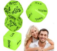 Date Night Dice Games for Couple, Decision Dice Game for Romantic Ideas, Funny Naughty Boyfriend Girlfriend Gifts for Her Acrylic Position Decision Dice Glow in The Dark 5 PCS