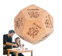 Date Night Dice - Wooden Movie Decision Dice | Love Dice Date Night | 12 Sided Wooden Movie Decision Dice | Funny Date Night Dating Movie Dice For Couples Valentines Day