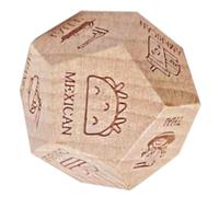 Date Night Food Dice 12-Side Clear Wood Different Choices