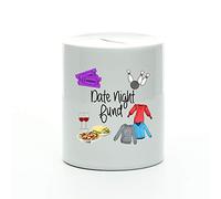 Date Night Fund Ceramic Money Box - Savings Jar - Piggy Bank - Boyfriend Gift - Couples Gift - Girlfriend Present