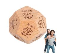 Date Night Ideas - Wood/Resin Movie Decision Dice for Couples | Funny Dating Game for Valentine's Day