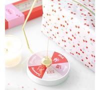 Gold-Tone Pendulum Decision Maker for Date Nights - Fun Activity Spinner with 6 Options (Walk, Movie, Dinner, Takeaway, Massage, Drinks), Playful Pink & Red Design, Compact & Interactive Decor
