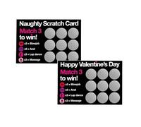 Date Night Scratch Off Card for Couples, Romantic Valentine‘s Day & Anniversary Card with Envelope, Fun Interactive Surprise Card for Him Boyfriend Husband, Purple & Red (Purple-2pc)