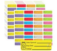 Date Opened Date Expired Stickers 1000 pcs Medication Instruction Pharmacy Expiration Date Drugstore Label 1.5 x 0.5 inch Drug Pills EXP Dates Sticker for Inventory Pills Organized