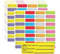 Date Opened Date Expired Stickers 1000 pcs Medication Instruction Pharmacy Expiration Date Drugstore Label 1.5 x 0.5 inch Drug Pills EXP Dates Sticker for Inventory Pills Organized