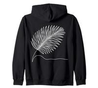 Date Palm Line Art Botanist Zip Hoodie