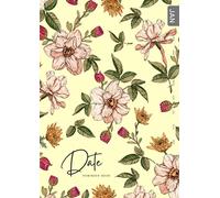 Date Reminder Book: A4 Large Notebook for Recording Birthdays and Anniversaries | Jan-Dec Monthly Sections | Vintage Narcissus Flower Design Yellow