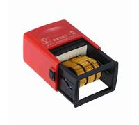 Date Stamp, Adjustable 12 Years Date Date Stamp Self Inking Stamps with 5pcs Pad and 1pc Ink for Plastic Bag, Plastic Bottle, Metal Cans, Carton, Kraft Paper (Virtual Font)