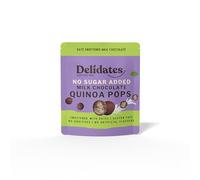 Date Sweetened Milk Chocolate Quinoa Pops - No Added Sugar, Natural Ingredients, Crispy Chocolate Snack, Gluten Free, 50g (4 packs)