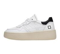 Date Woman Platform Step Sneakers White Black, White, 8.5 UK