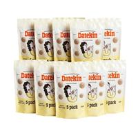 Datekin Sesame Coated Date Balls with Tahini Center - 3-Ingredient Superfood Snack - 60 Pack (12 x 5) - Plant-Based, Gluten-Free, No Added Sugar - Paleo & Mediterranean Diet Friendly Energy Bites