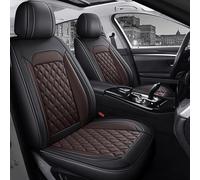 DateYcn Car Seat Covers Fit For Ford All Models Ecosport Figo Focus Mk2 Fiesta Mk7 S-Max Mondeo Mk4 leather waterproof and breathable 5-seat seat cover auto parts，Coffee
