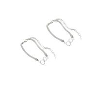 DATOA 2 pcs set Cross Eternity Heart Anklets Waterproof Large Ankle Tennis Rhinestone Anklet Plus Size Anklet for Women Big Ankles Beach Summer Foot Jewelry for Women, adjustable, no gemstone