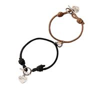 DATOA 2pcs Love Infinity Couples Bracelets for Women Men, Matching Heart Bracelets for Couples Valentines Jewelry for Boyfriend Girlfriend Best Friend, adjustable, no gemstone
