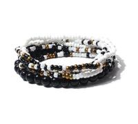 DATOA Bohemian Multilayer Seed Beads Bracelet Handmade Wrap Bracelets Beach Stretch Bangle Jewelry for Women, 5 UK, Acrylic, no gemstone