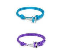 DATOA Hammerhead Sharks Bracelet Minimalist Nautical Parachute Cord Bracelet for Women Unisex, 5 UK, Metal, no gemstone