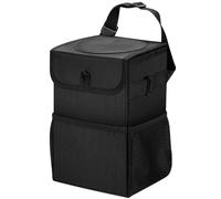 DATONGERGOUZI Portable Car Garbage Bin for BMW 1 Series E87 Hatchback 2003-2012, Car Trash Can with Storage Pockets Collapsible, 100% Waterproof Leakproof, Car Trash Bag Hanging,Black