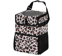 DATONGERGOUZI Portable Car Garbage Bin for Hyundai Bayon I 2021-2024, Car Trash Can with Storage Pockets Collapsible, 100% Waterproof Leakproof, Car Trash Bag Hanging,Multi-colored