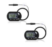 DaToo Aquarium Thermometer with Large LCD Display Fahrenheit/Celsius(℉/℃) Fish Tank Thermometer for Aquarium Reptile Terrarium Digital Water Thermometer with Suction Cup(2 Pack)
