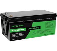 DATOUBOSS 12V 300Ah LiFePO4 Battery, 3840Wh Lithium Deep Cycle Battery with 200A BMS, 15000+ Cycles, Support Series & Parallel, for Solar System, RV, Camper, Boat, Off-Grid Power