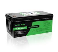 DATOUBOSS 12V 300Ah LiFePO4 Battery Integrated 200A BMS 6000+ Cycles Deep Cycle Lithium Battery 3840Wh Power Support in Series/Parallel Connection,Perfect for Solar, RV, Off-Grid
