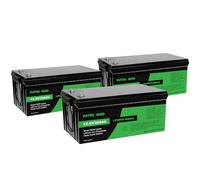 DATOUBOSS 12V 300Ah LiFePO4 Battery Integrated 200A BMS 8000+ Cycles Deep Cycle Lithium Battery 3840Wh Power Support in Series/Parallel Connection,Perfect for Solar, RV, Off-Grid, 3Pcs